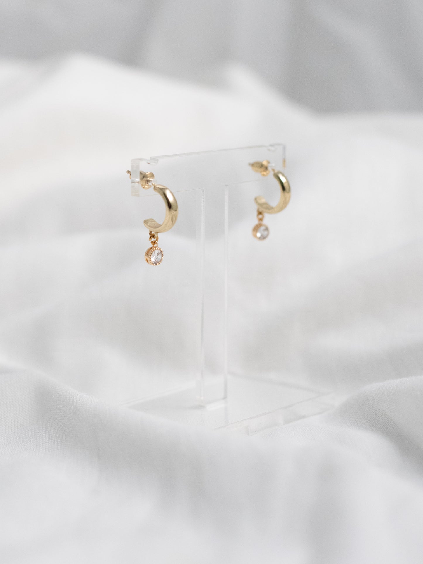 Dainty Diamante Hoops