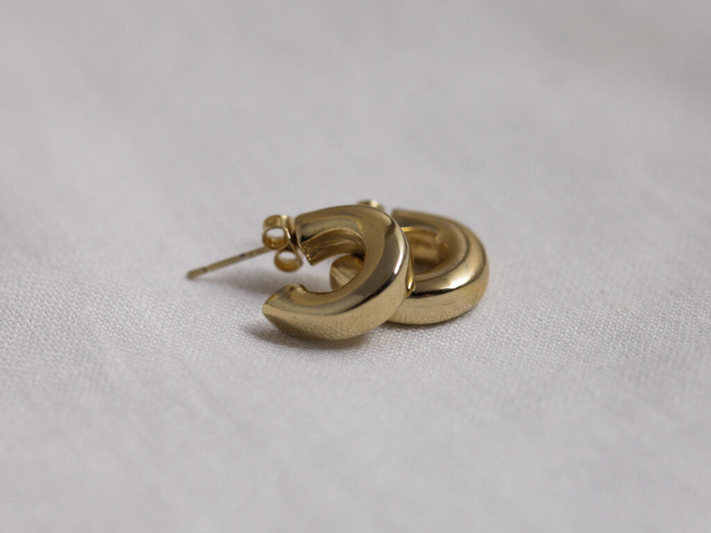 Gold hoop studs