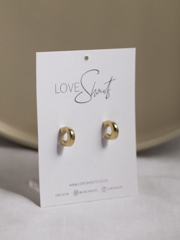 Gold hoop studs