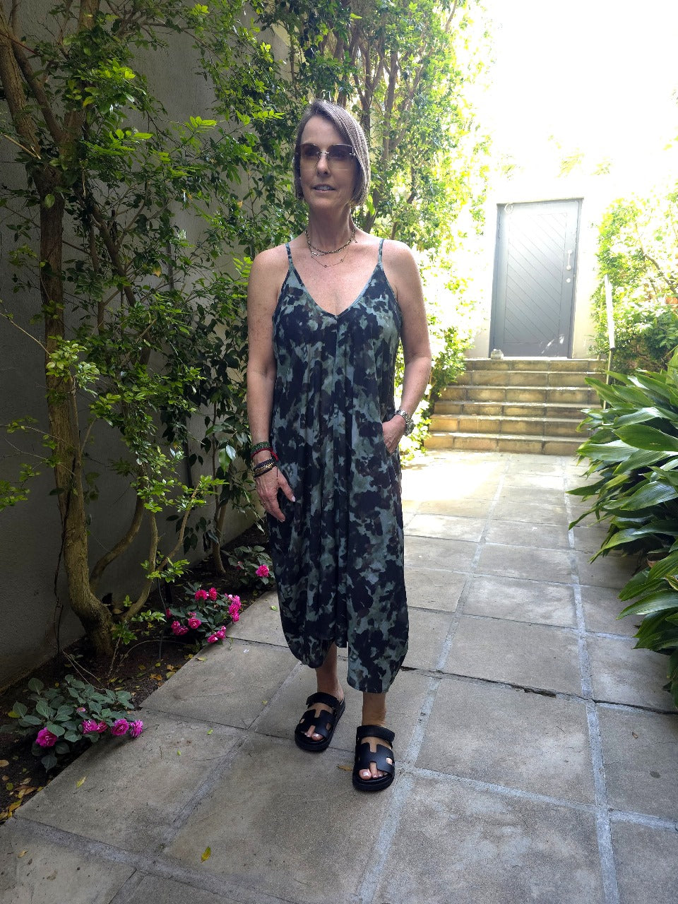 Ming drape dress with pockets