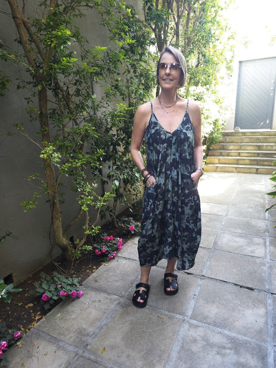 Ming drape dress with pockets