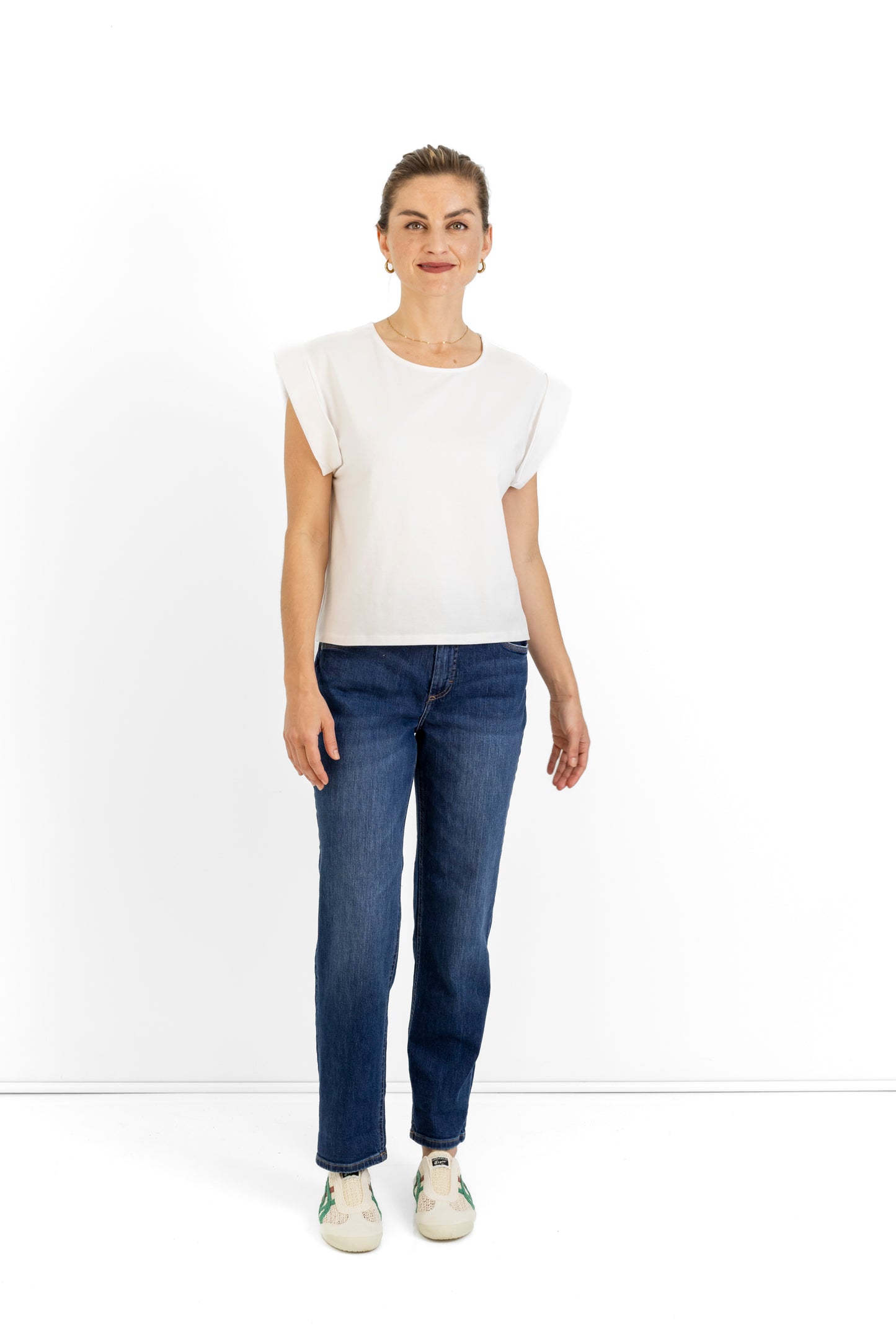 Izzy styled tee with sleeve detail