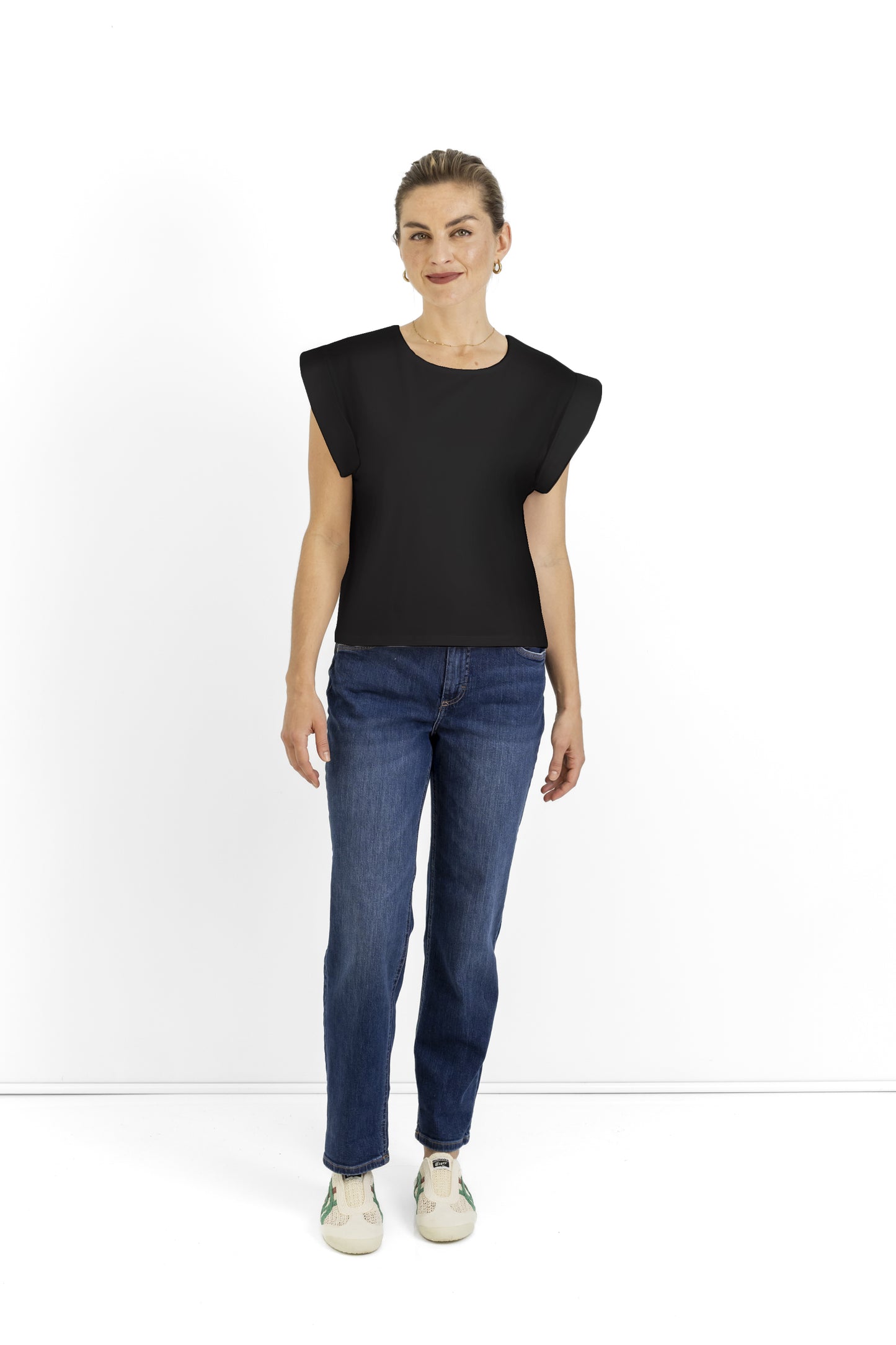 Izzy styled tee with sleeve detail