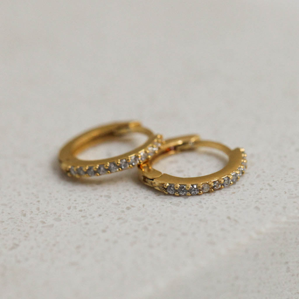 Medium diamante hoops