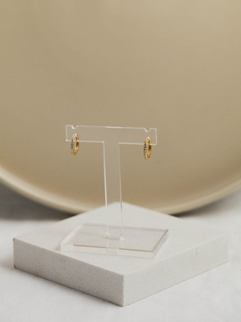 Medium diamante hoops
