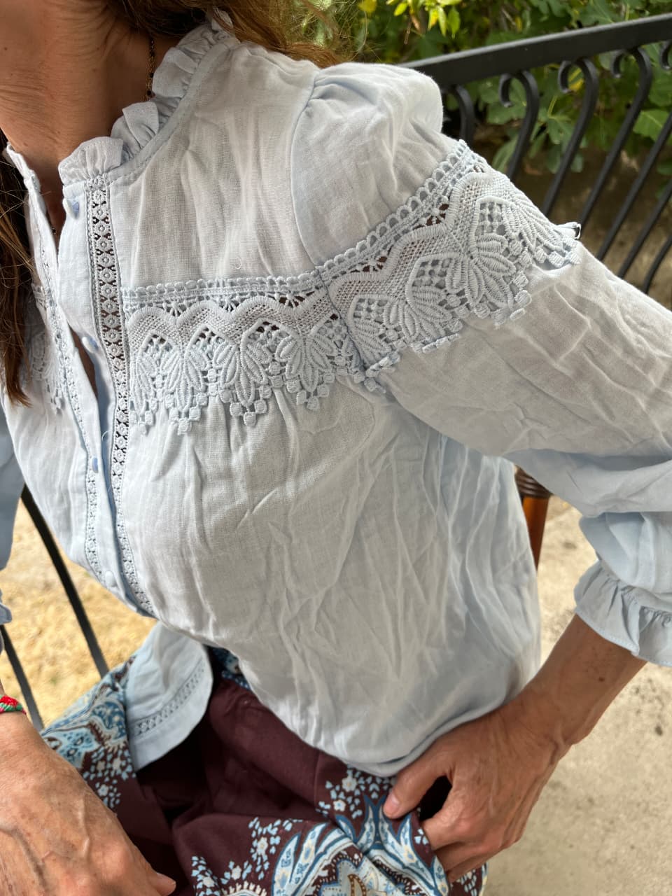 Pale Blue Blouse