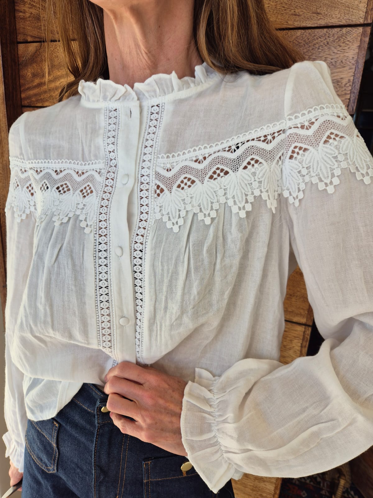 Blouse with Delicate Lace detail
