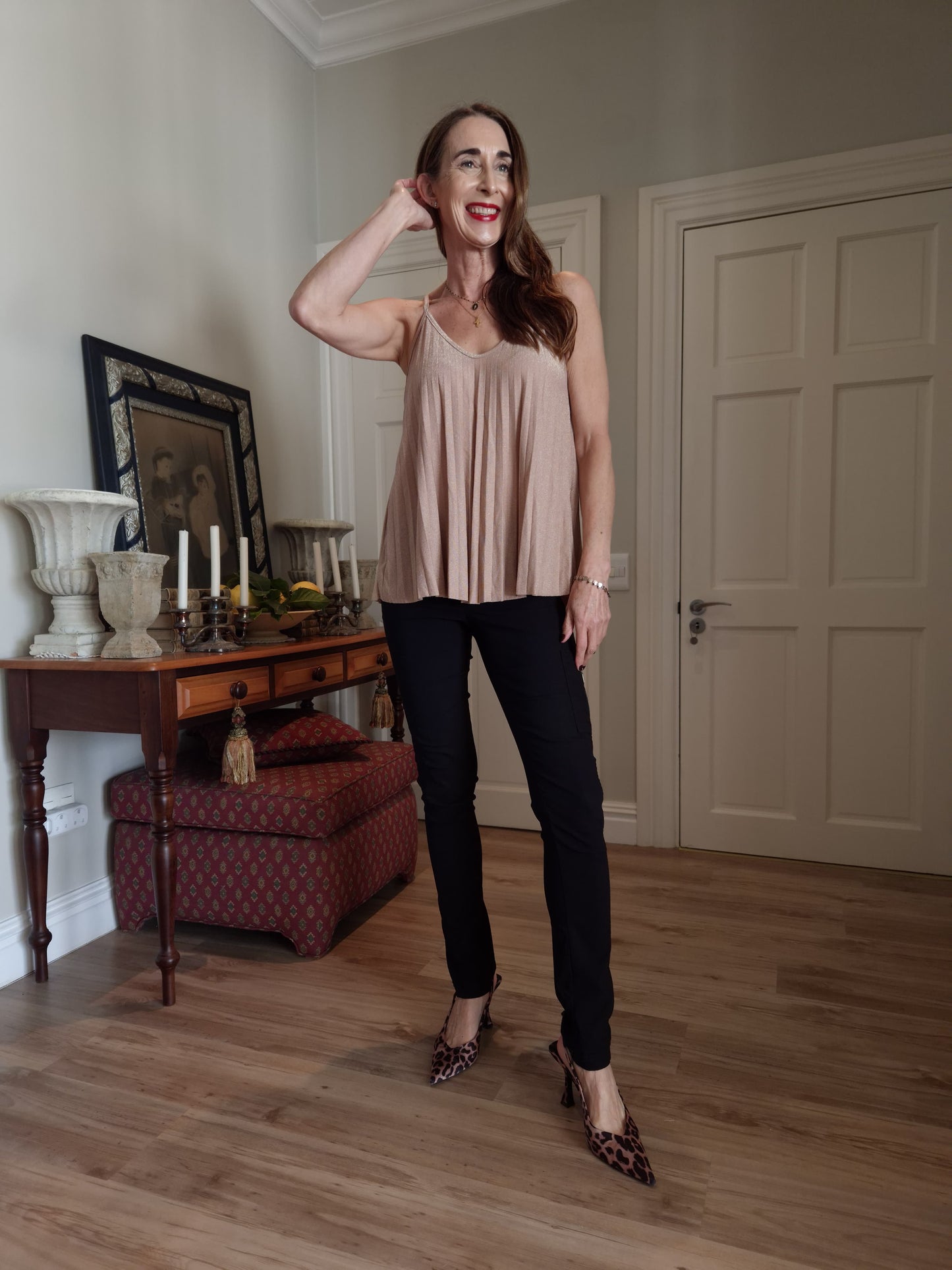 Camisole with pleated detail