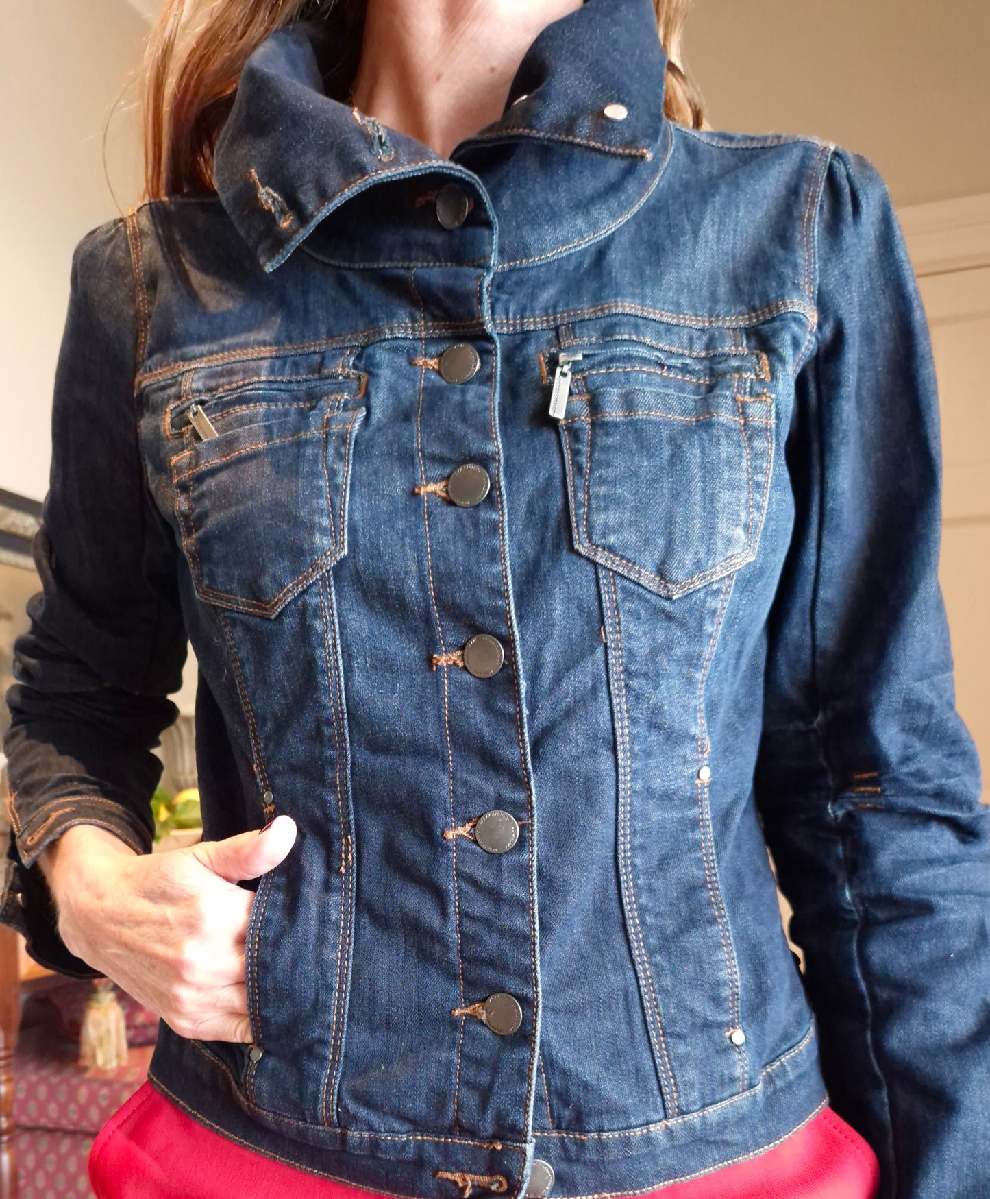 Denim jacket with pockets