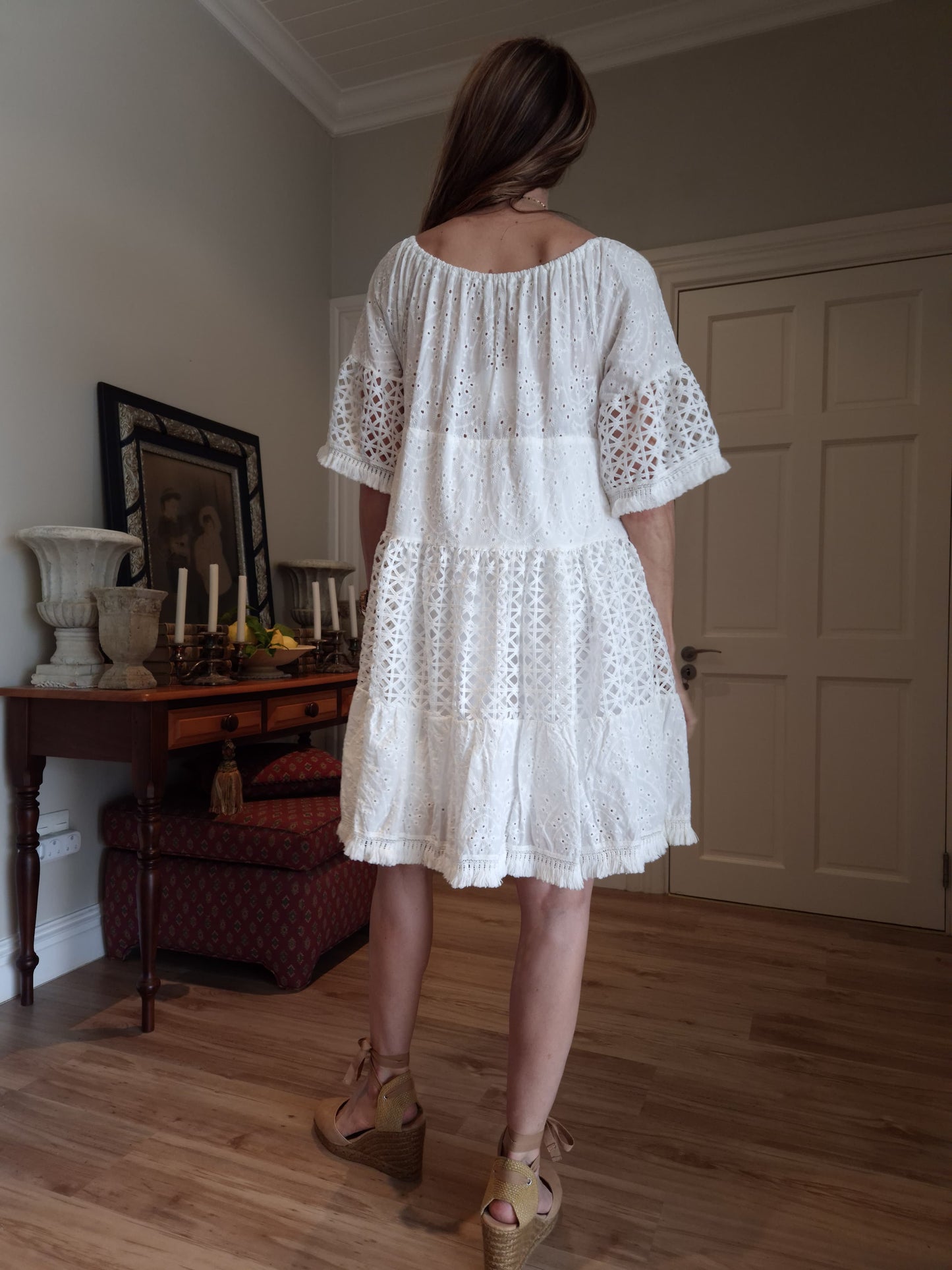Cotton anglaise dress