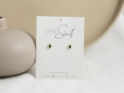 Emerald studs