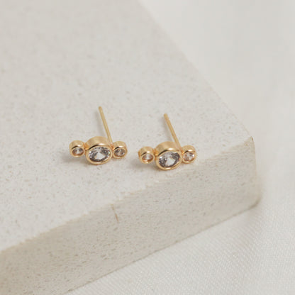 Triple crystal studs