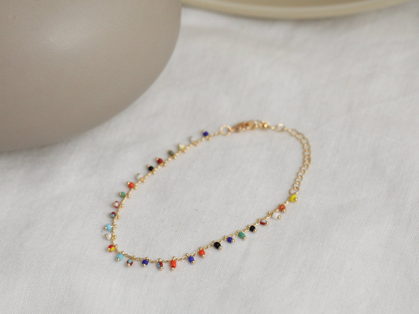 Multi colour bead bracelet