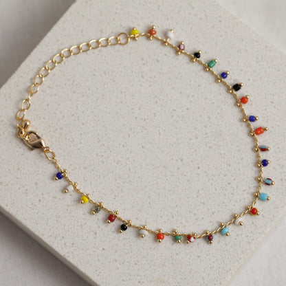 Multi colour bead bracelet