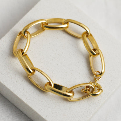 Large link chain bracelet