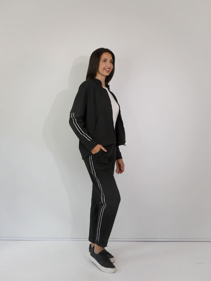 Gianna styled pant (black with Ribbon detail)