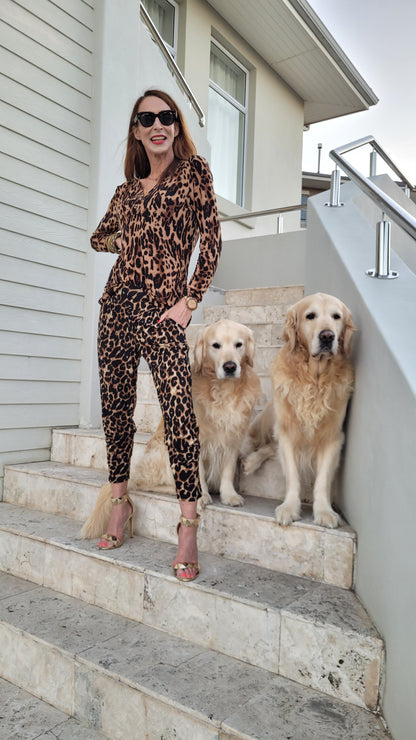 Roxanne classic pant - Animal Print