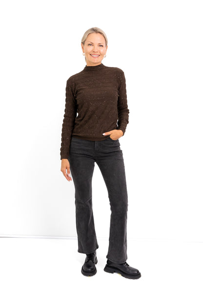 Amsterdam - Sequin funnel neck