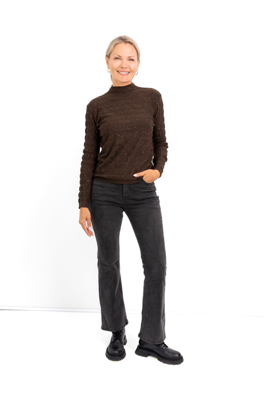 Amsterdam - Sequin funnel neck