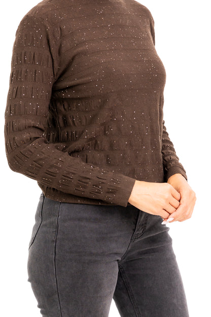 Amsterdam - Sequin funnel neck