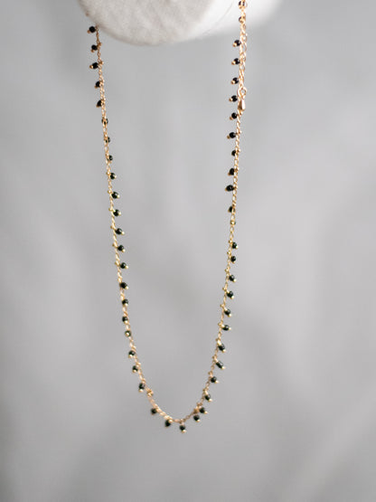 Black multi-bead necklace