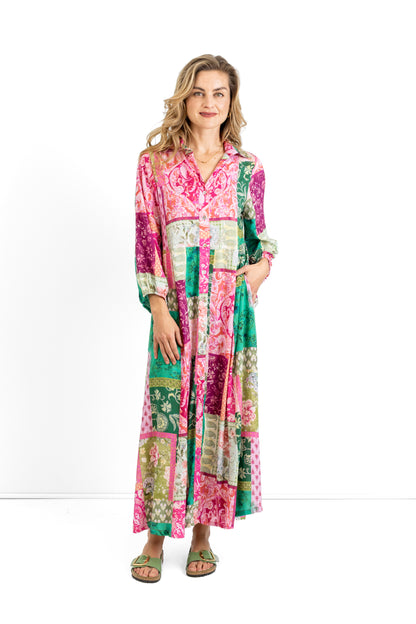 Emily long button through dress