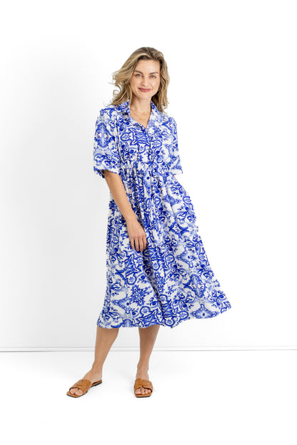 Tai shirt dress with draw string