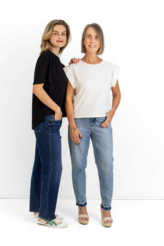 Izzy styled tee with sleeve detail