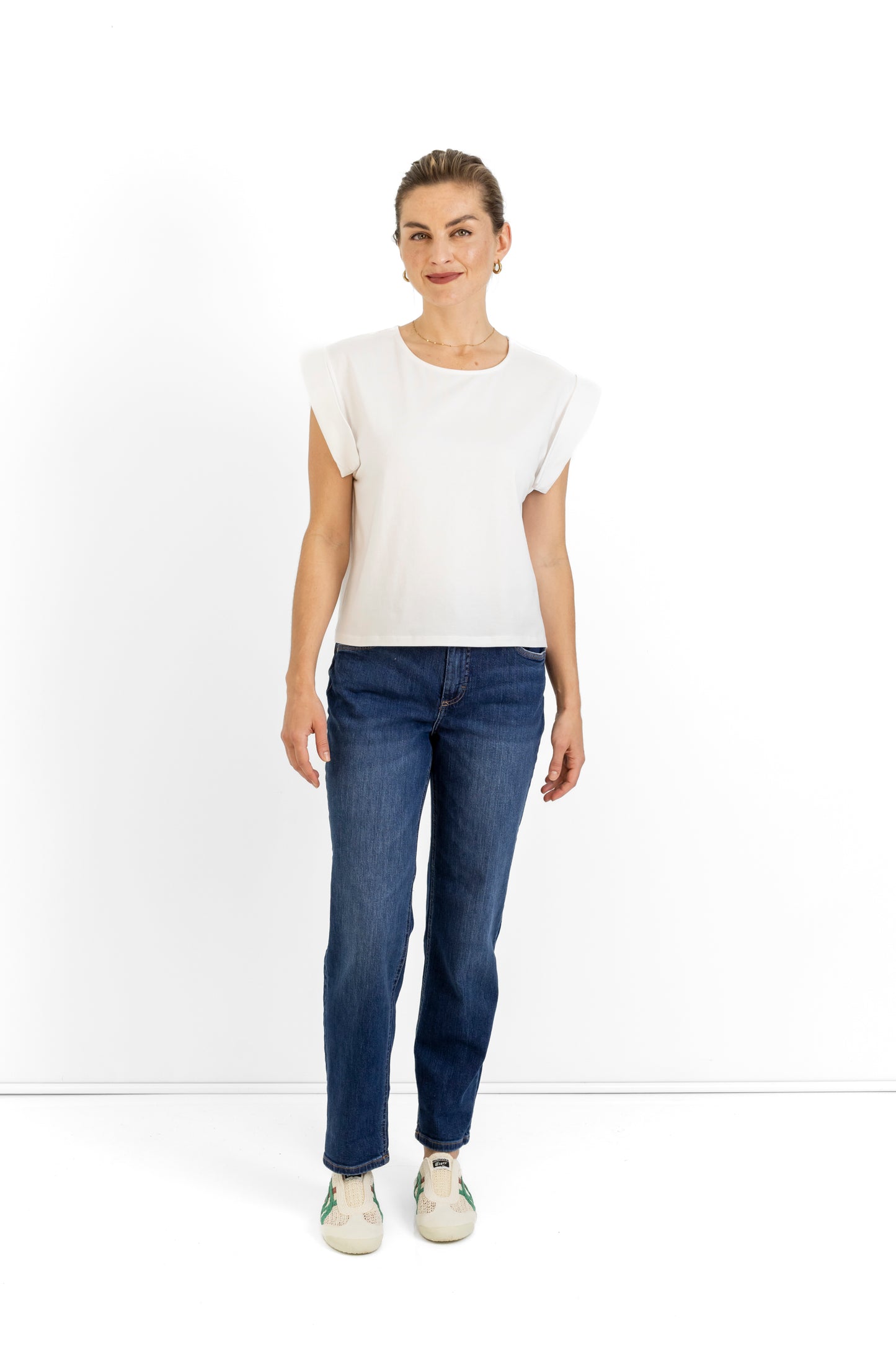 Izzy styled tee with sleeve detail
