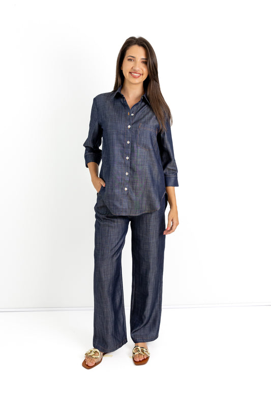 Suki Classic Shirt with 3/4 Sleeve