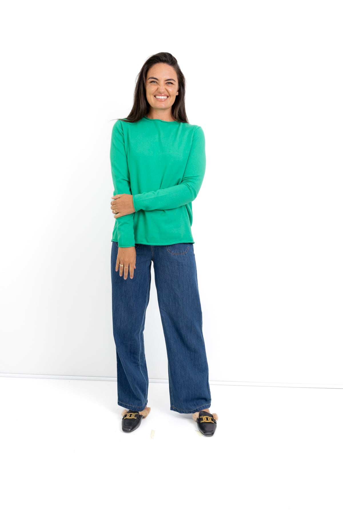 Milan classic funnel neck knit