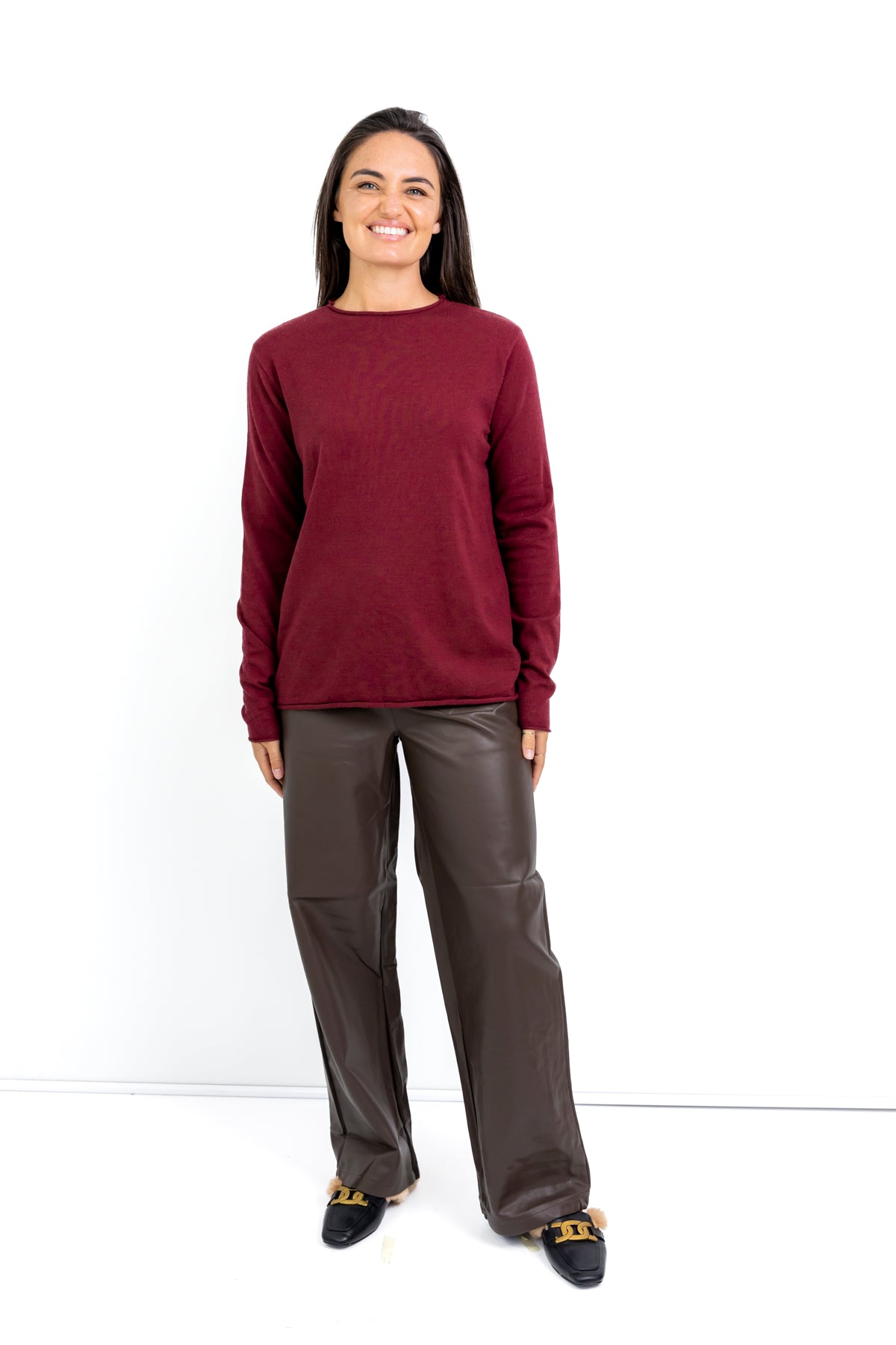 Milan classic funnel neck knit