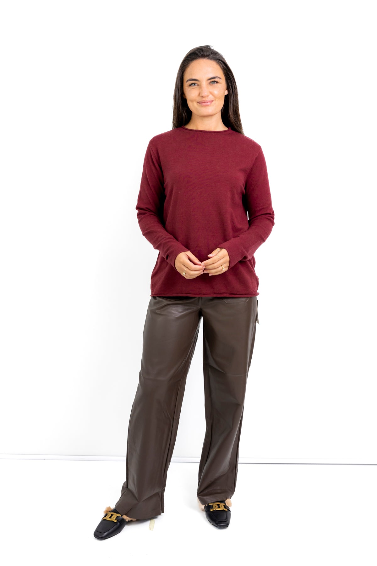 Milan classic funnel neck knit