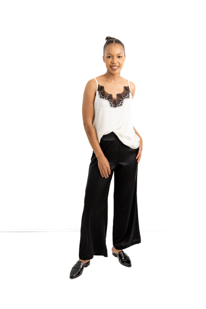 Mara-lace edge satin camisole