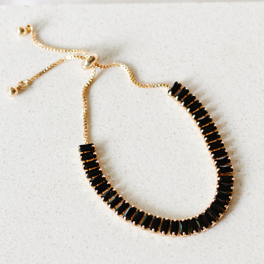Tennis bracelet - black