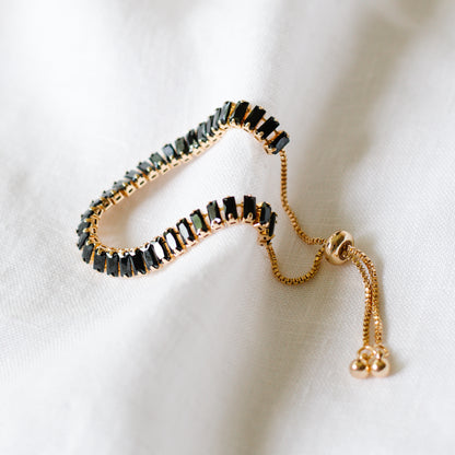 Tennis bracelet - black