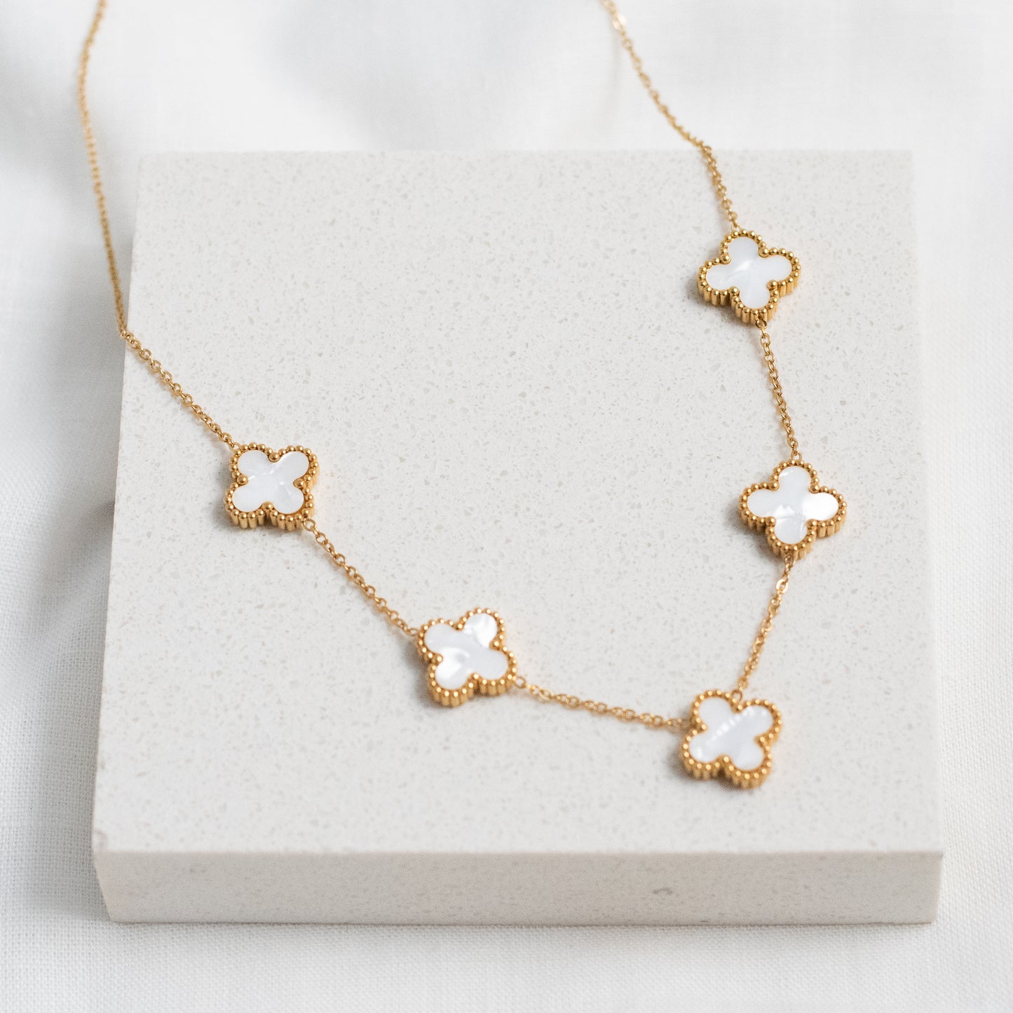 White flower necklace