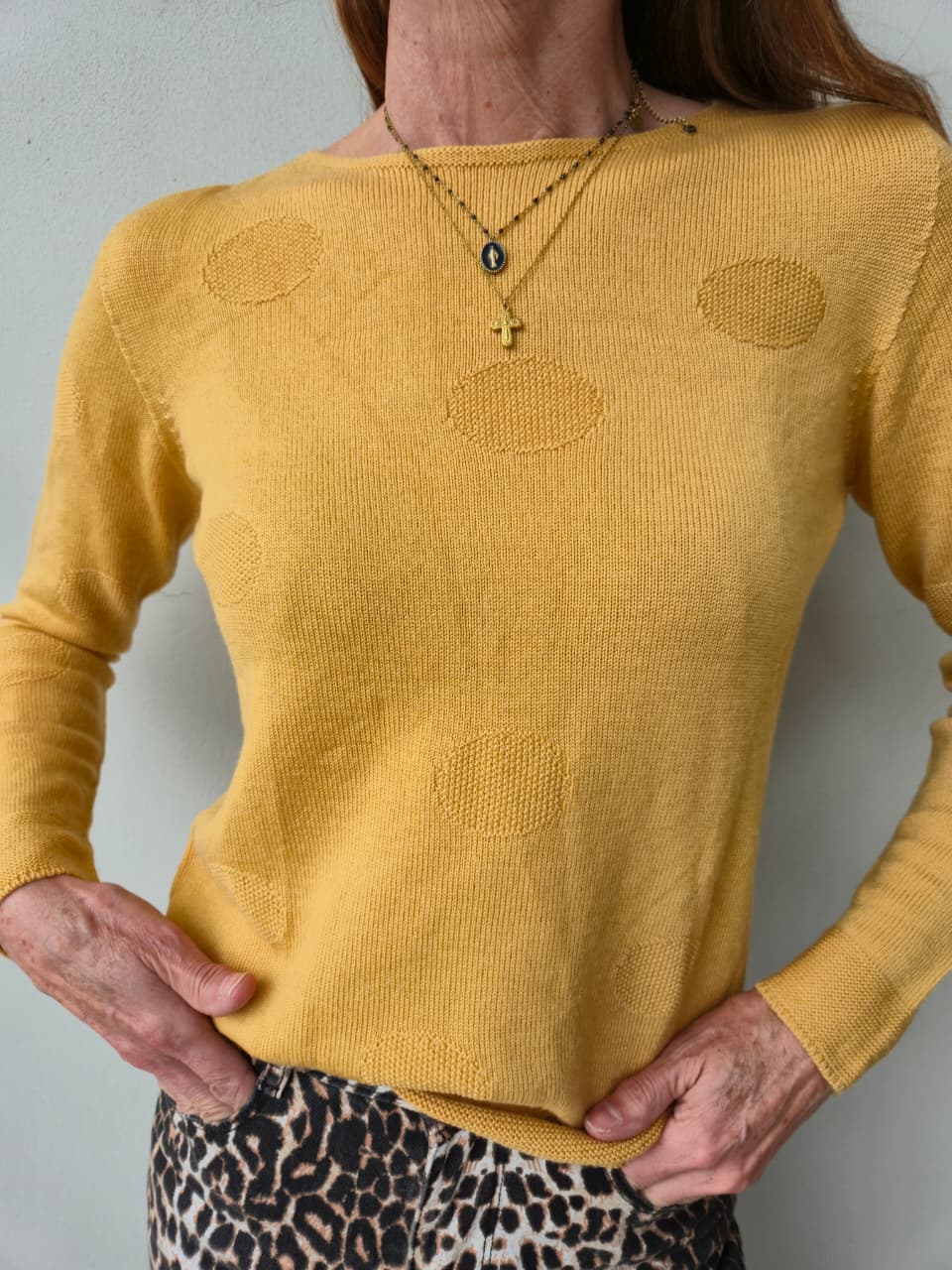 Ohcre yellow 100% PURE VIRGIN MERINO WOOL knit.