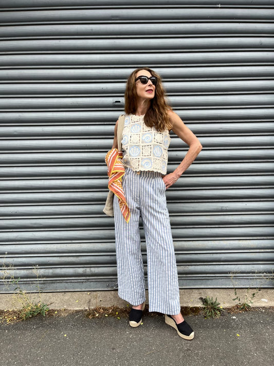 Knitted top with Shell detail