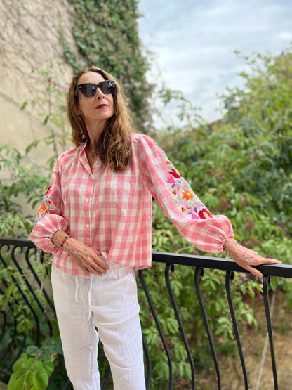 Gingham Check Oversized Shirt