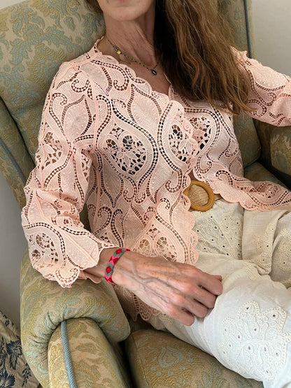 Lace Cut-out Blouse