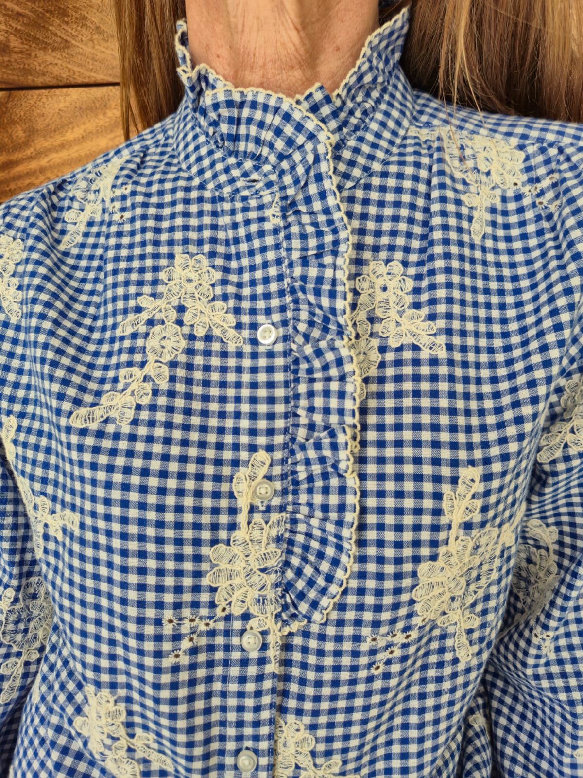 Navy & Cream Gingham Check Shirt