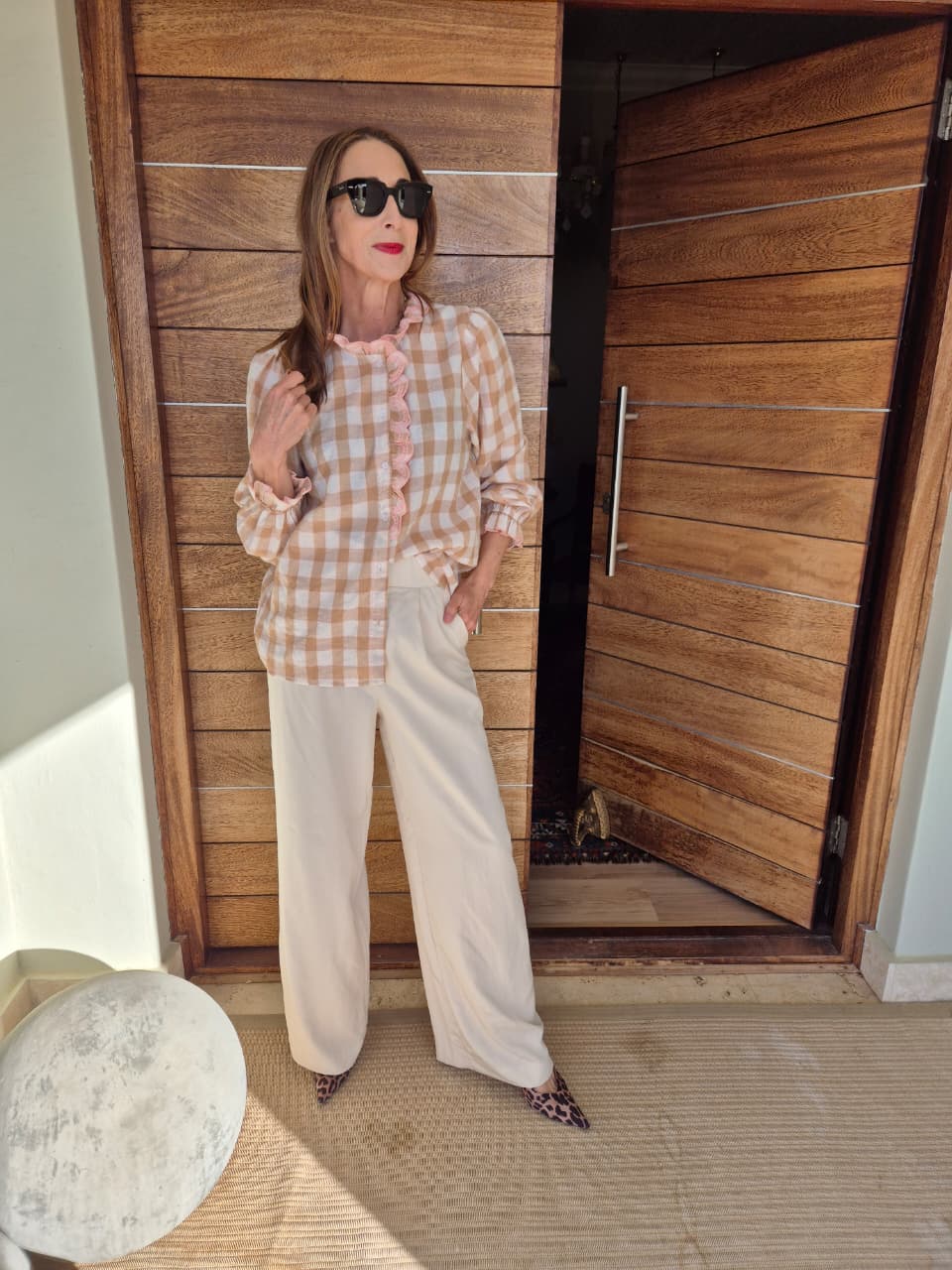 Cappuccino & White Check Shirt