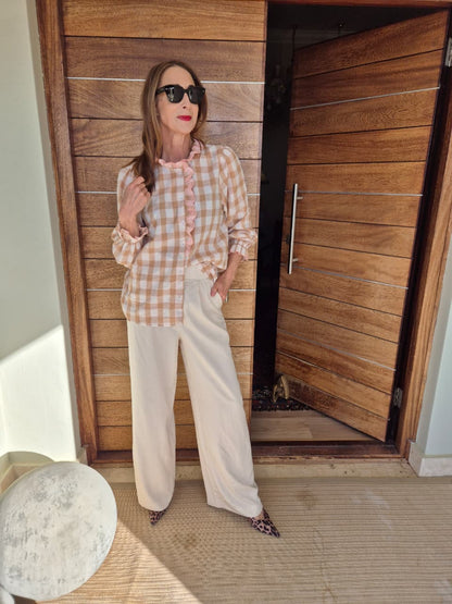 Cappuccino & White Check Shirt