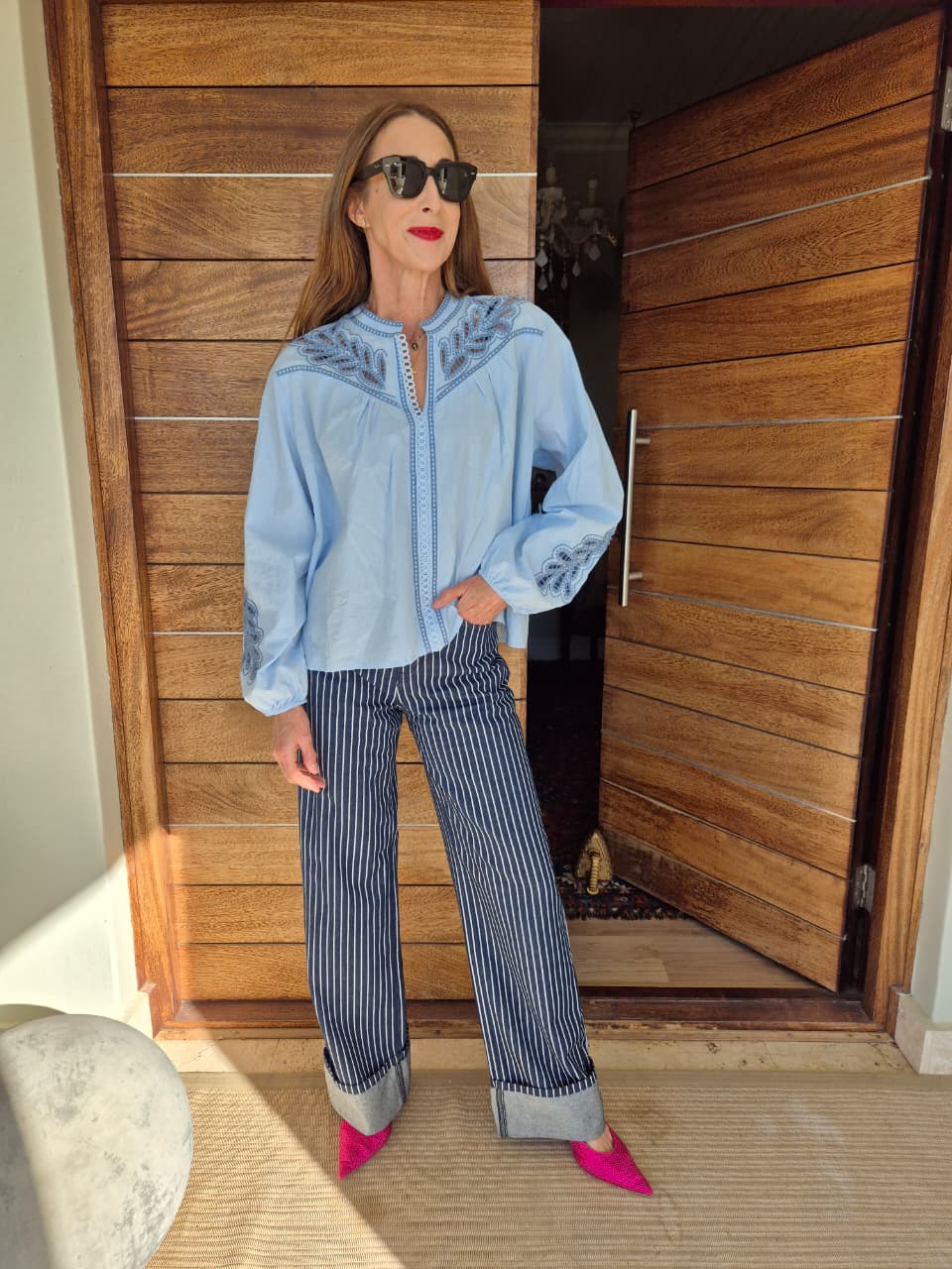 Pale Blue Blouse