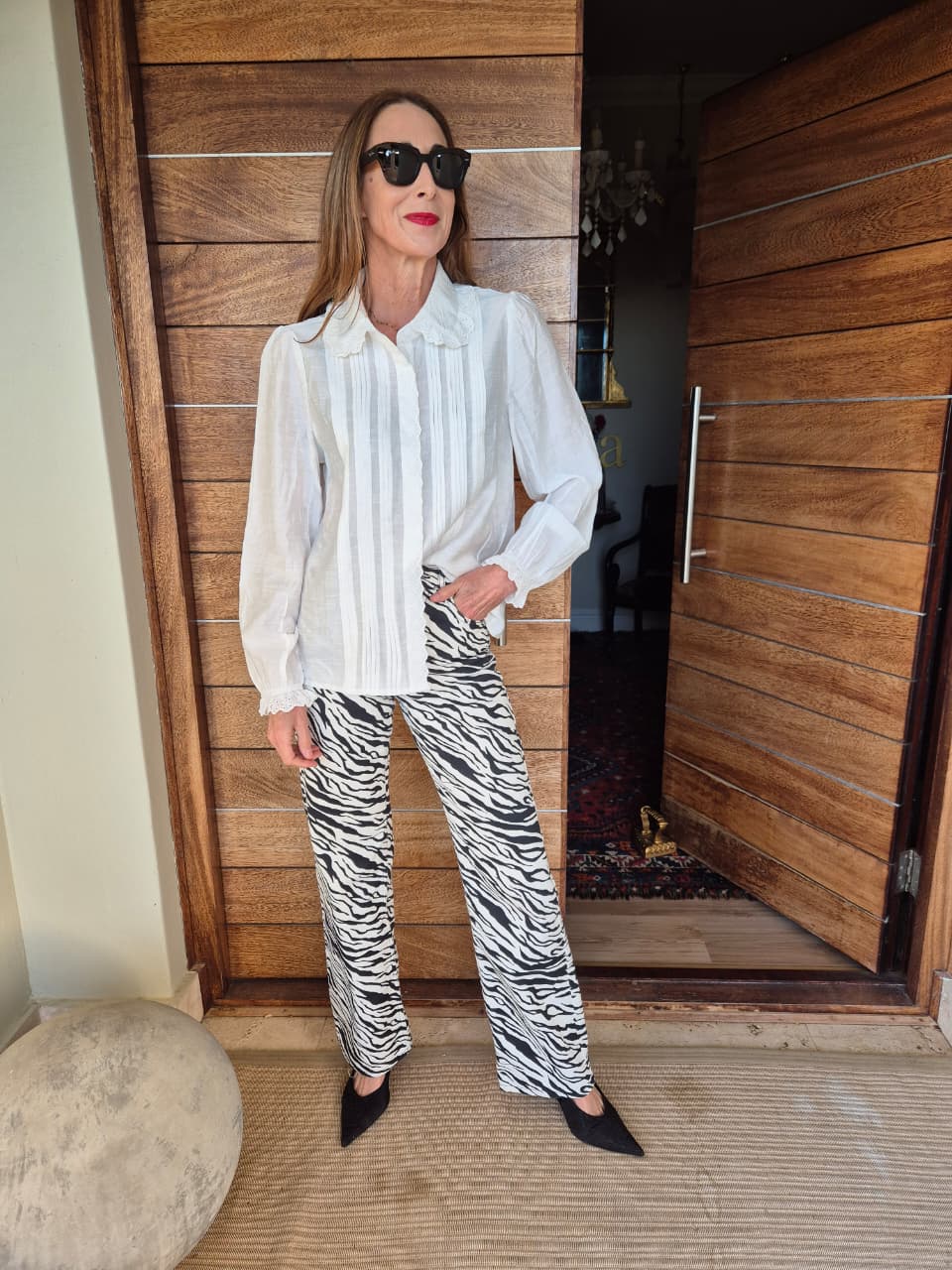 White Blouse with Pintuck detail on Front