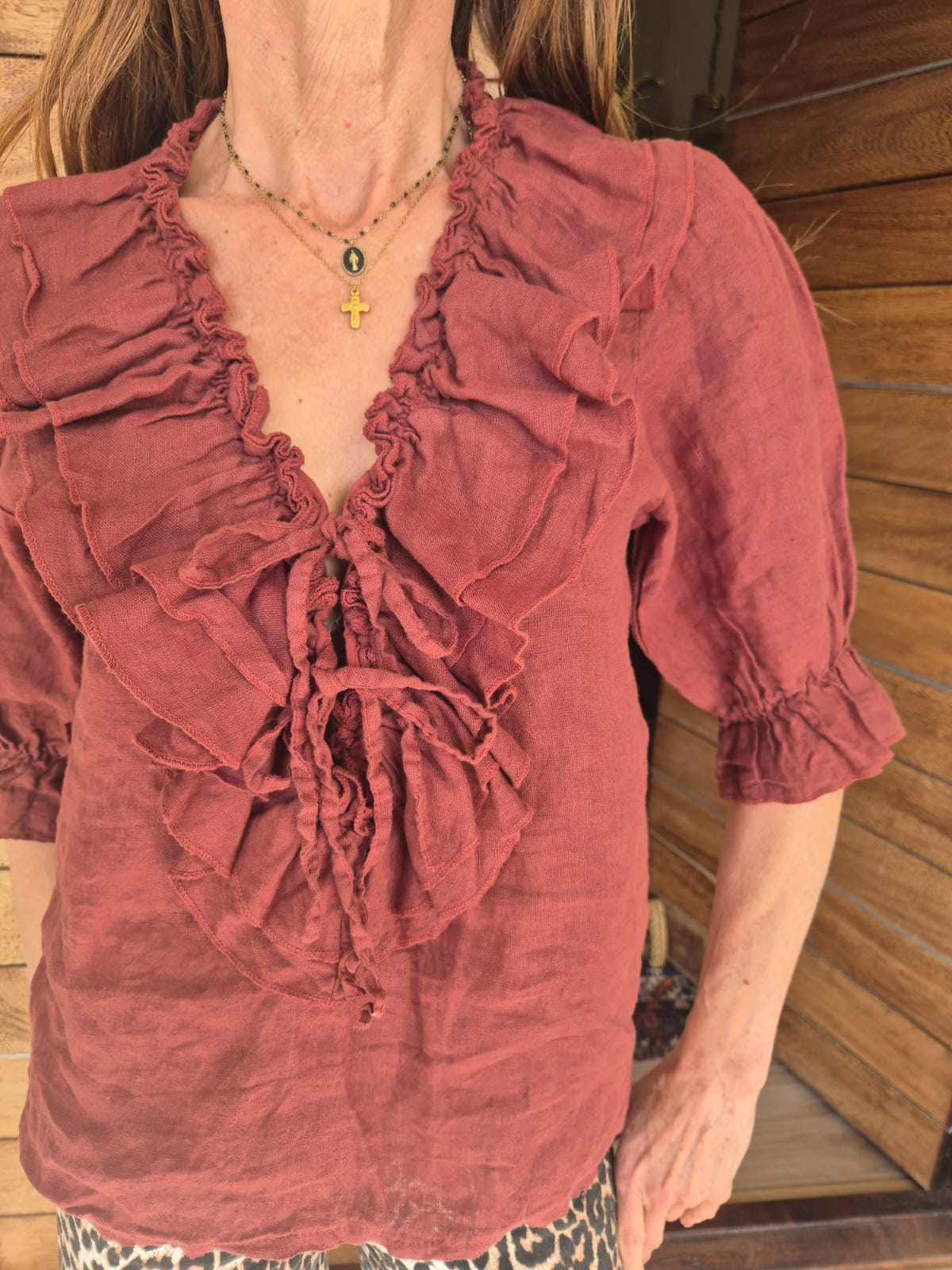 Bordeaux Frill Shirt