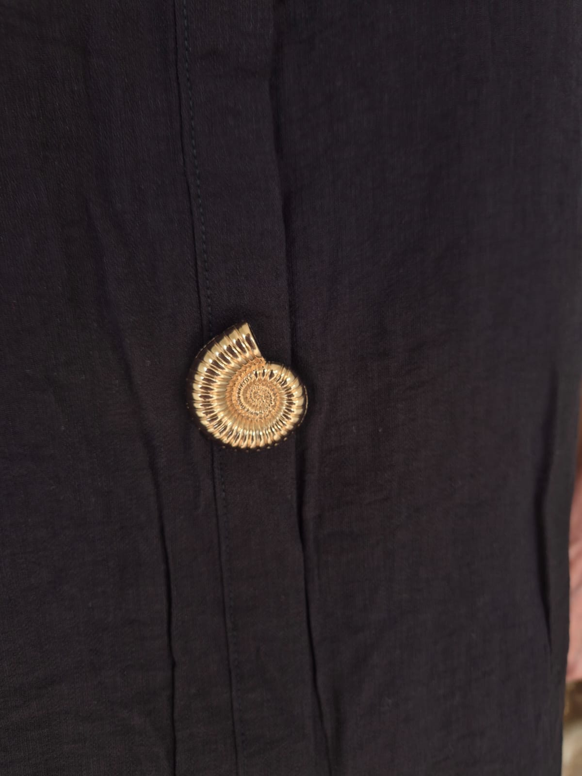 Black Oversized Shirt with tie detail on sleeve