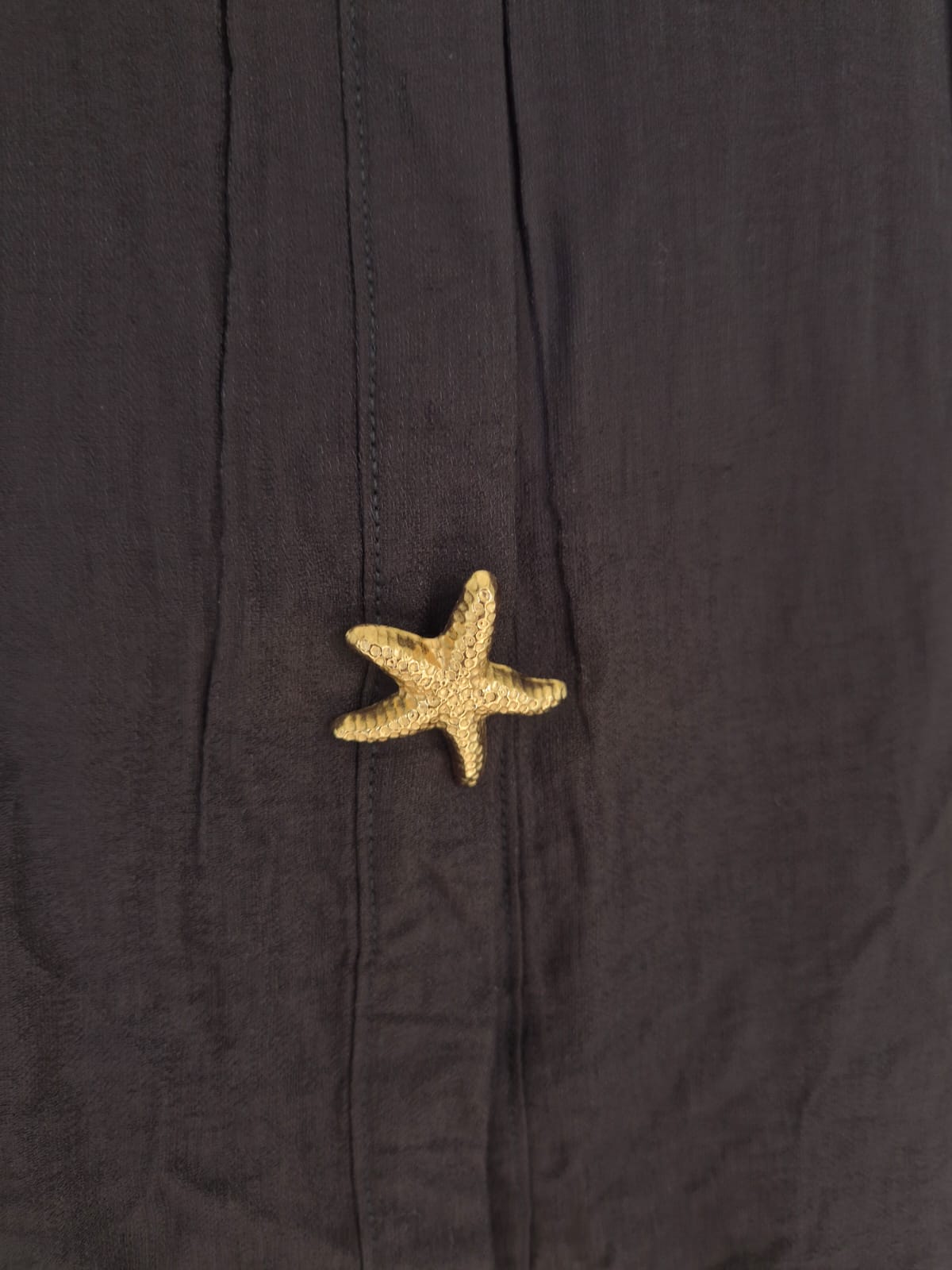 Black Oversized Shirt with tie detail on sleeve
