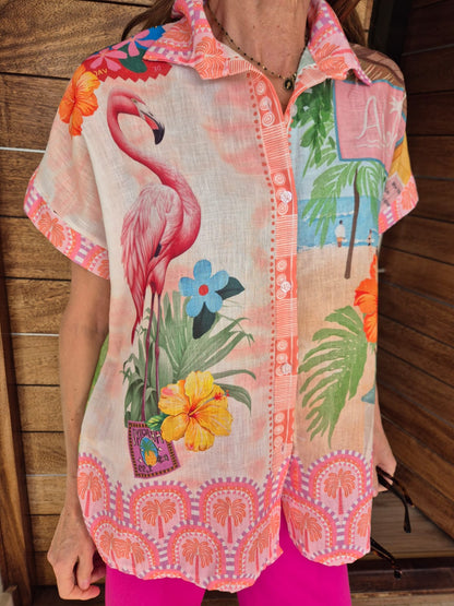 Oversized Printed Shirt